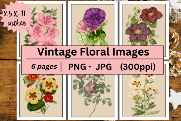 Download Beautiful Vintage Floral Digital Images - Digital images Collection